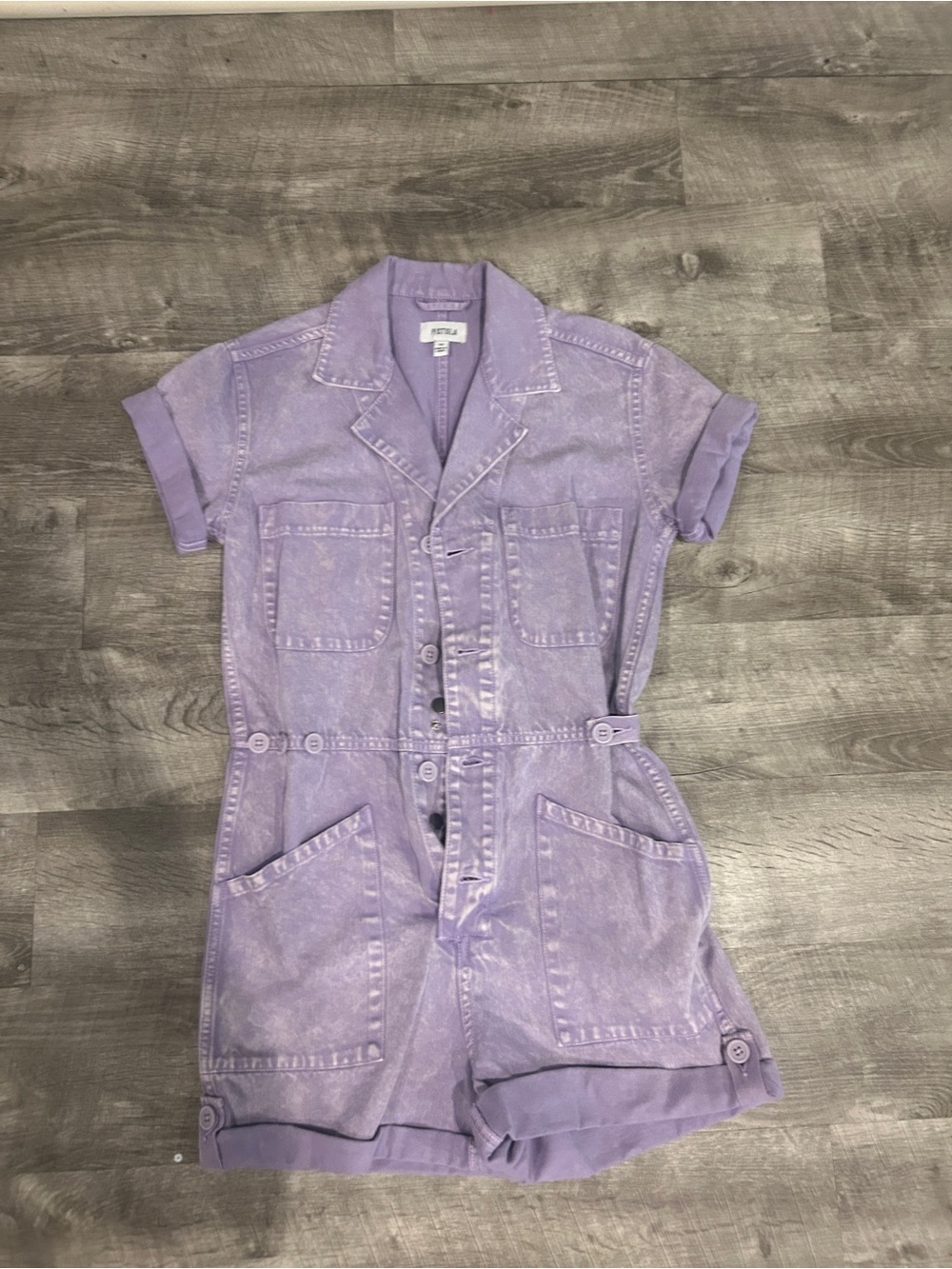 Pistola Lavender Button-Front Romper
